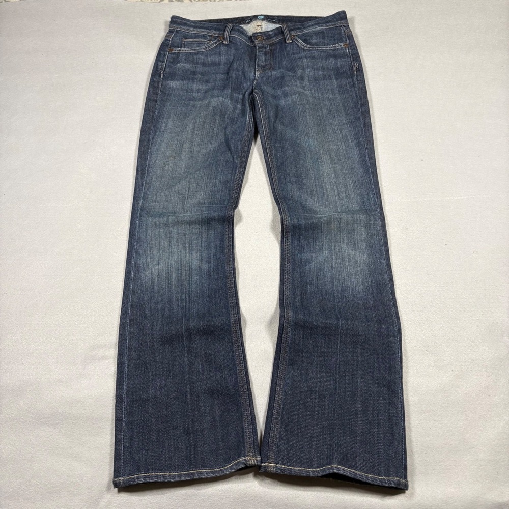 7 For All Mankind Flynt Bootcut Jeans Dark Wash Embroidered 29 U170J080U-080U